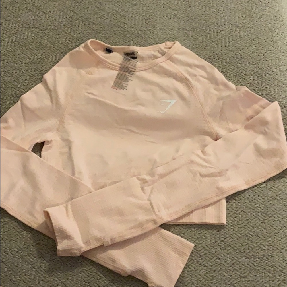 Vital Long Sleeve Crop Top - Blush Nude